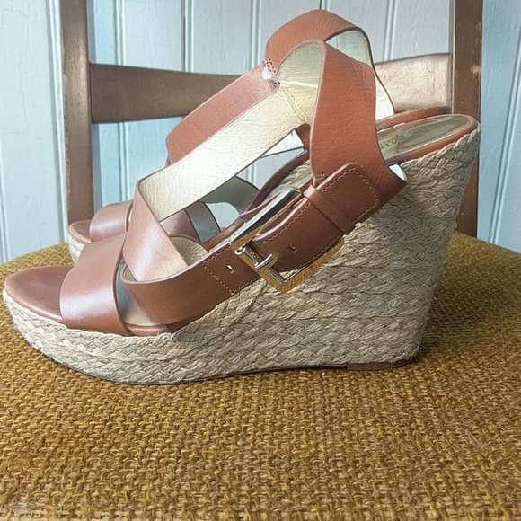 michael kors brown wedges